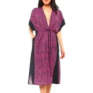 JESSICA Simpson Womens Contemporary Long Border Cover Up, Us Large